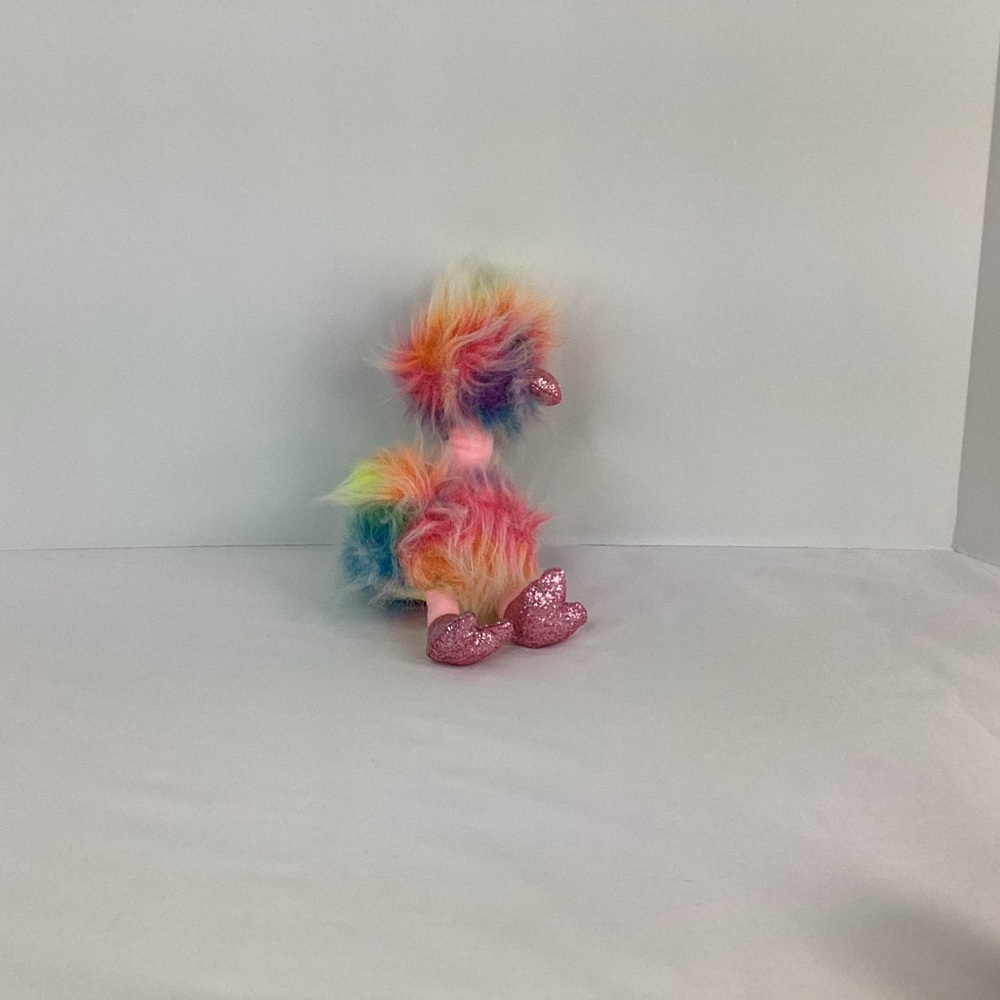 TY Beanie Boos Asha the Rainbow Ostrich Bird Stuffed Animal Plush Toy 2019 w/Tag - Picture 3 of 13